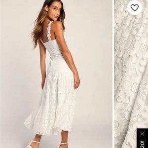 LULUS WHITE LACE DRESS